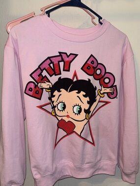 Pink Betty Boop Graphic Pullover